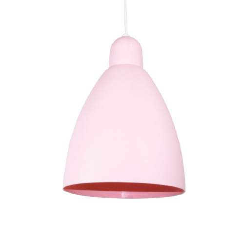 Colgante rosa pastel pvc E27 20cm